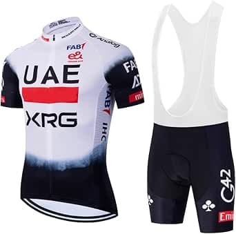 2025 Tour Team Cycling Jersey Set,Men's Breathable MTB Bike Shirt Quick-Dry Bib Short Kits GEL Paddad