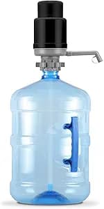 Brio Universal Water Bottle Pump | Manual Water Pump 1-5 Gallon Water Jug Dispenser for Camping Picnics and More! | 48mm & 55mm - (Multiple Color Options)