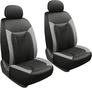 GIANT PANDA Front Seat Cover for Honda, 3D Air Mesh Bucket Car Seat Protectors Custom Fits Honda Civic Accord Pilot CRV HRV Element Passport (Gray) 2-Pack
