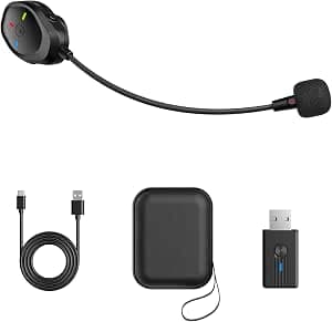TONOR Wireless ModMic Compatible with PS4/PS5, Noise Reduction/One-Click Mute / USB Rechargeable, Removable Magnetic Microphone for Gaming Headsets, Boom Mic Compatible with PS4, PS5, PC, Laptop, TGP1