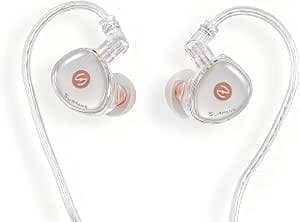 Surfans In-Ear Monitor Headphones (IEM) with Hybrid Drivers (9.2 mm Dynamic + Balanced Armature), Reference Tuning for Recording, Music Production & Critical Listening