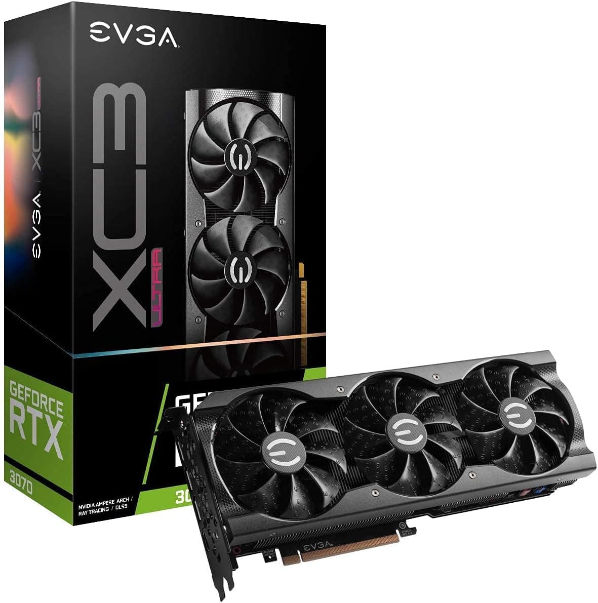 EVGA 08G-P5-3751-KR GeForce RTX 3070 XC3 Black Gaming, 8GB GDDR6, iCX3 Cooling, ARGB LED (Renewed)