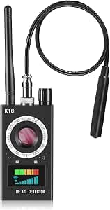 Hidden Camera Detectors, Anti Spy Camera Finder, GPS Tracker Detector, Hidden Devices Detector for Airbnb, Hotels, Bathroom, Home, Office (Black)
