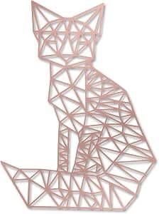 GRAVURZEILE 3D Wooden Origami Decoration Fox Design Modern Wall Decoration in Various Colours and Sizes Colour: Copper, Size: L (31.8 x 23.7 cm)