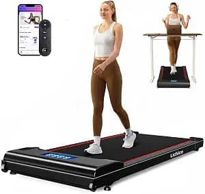 Lichico NeoSilent Walking Pad Treadmill Under Desk for Home with BLDC Core and Extra-Large Belt, App and Remote Control, Portable and Compact for Small Space