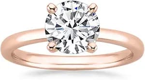 Houston Diamond District 1 to 10 Carat IGI Certified Lab Grown Diamond Engagement Ring, Round Cut Solitaire, 4-Prong Setting, E–F Color VS2–SI1 Clarity