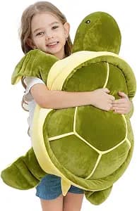 28 Inch Big Sea Turtle Stuffed Animals Giant Soft Plush Toys, Large Ocean Green Turtle Plushie Body Pillow, Gifts for Kid Boys, Girls, Girlfriend, Birthday, Valentine