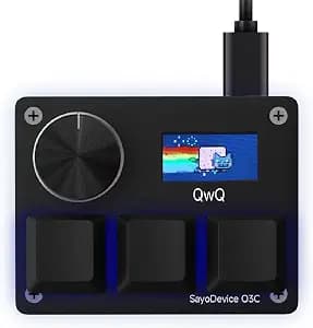 O3C Rapid Trigger Hall Effect Keyboard Suitable for OSU and Geometry Dash Rhythm Game Macro Keypad with Magnetic Linear Switches (Black, Gateron Jade Pro Green Switch)