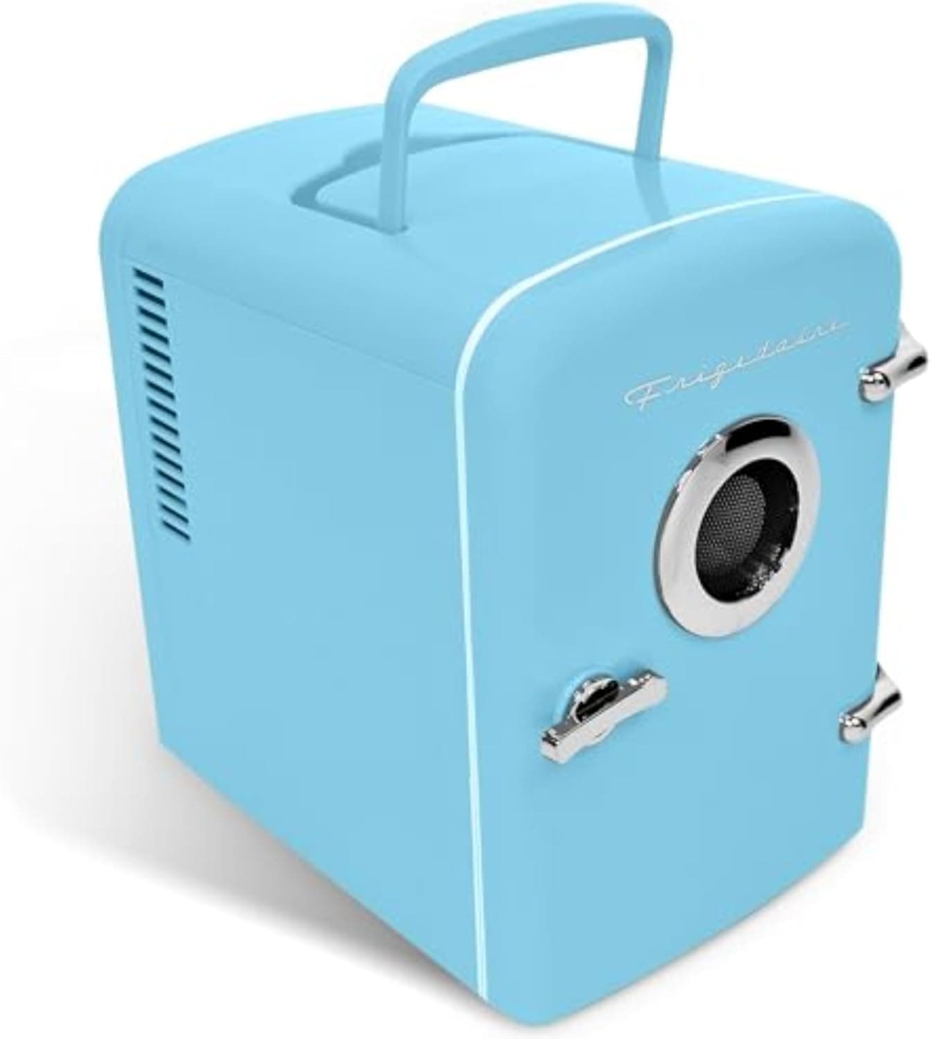 FRIGIDAIRE Curtis EFMIS151 Mini Portable Compact Personal Fridge Cools & Heats, 4 Liter Capacity, 6 Cans, Makeup, Skincare, Freon-Free & Eco Friendly, Includes Home Wall Plug, Blue