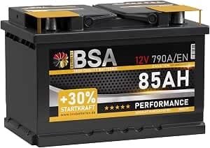 BSA Car Battery 85Ah 12V 790A/EN + 30% More Starting Power Starter Battery Replaces 70Ah 72Ah 74Ah 75Ah 77Ah 80Ah