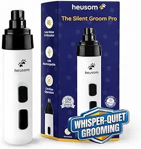 Silent Groom Pro Pet Nail Grinder | Whisper Quiet Claw Trimmer for Dogs, Cats and Other Animals | Safe & Stress Free Nail Grooming, Ideal for Sensitive Dogs of All Breeds & Sizes