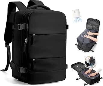 SZLX Vacuum Backpack Travel Bag with Pump,New Ryanair Cabin Size Bag 40x30x20 Backpack Wizz air,Ryanair Vacuum Cabin Bags 40x20x25 underseat Carry-ons Travel Backpack Cabin Size Women Men