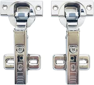 Blum Clip Top BLUMOTION 110 Degree Standard Hinges Kitchen Cabinet Cupboard Door Hinge 71MB3550 Self Slow Close Mechanism Hinge Made in Austria Full Overlay, Pack of 2