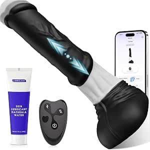 Fantasy Horse Dildo 6 cm Diameter Fills Prostate, Anus & Vagina Sex Toy for Men Women, 30 cm Knot Plug Dilators XXL Vibrators with 7 Powerful Shock Functions