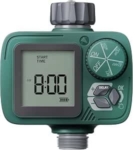 Sprinkler Timer: Programmable Hose Timer with Rain Delay/Manual/Automatic Watering System, Water Timers for Garden Hose, Digital Drip Irrigation for Yard Lawn Outdoor（1 Outlet）