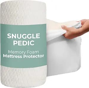 Memory Foam Mattress Protector - Organic Cotton, Eco-Friendly Greenshield Water Resistance, Kool-Flow Breathable Stretch Fabric, All USA Made, Best for Pillow-Top & Bed Topper Pads: California King