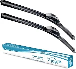 VTOGOI OEM Quality 28''+14'' Windshield Wiper Blades,Premium All-Seasons J-Hook Replacement Wiper Blades (2 Pack)