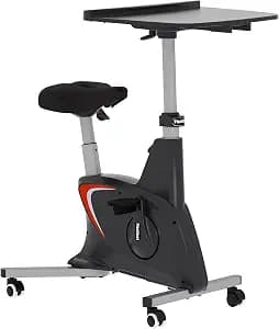 FLEXISPOT Exercise Bikes for Home, Space Saving Under Desk Bike, Stationary Bikes Indoor Bikes with Flywheel 300LBS Heavy Duty, Optional LCD/2D Desktop/8-Level Resistance, V8/V9/V9-MAX