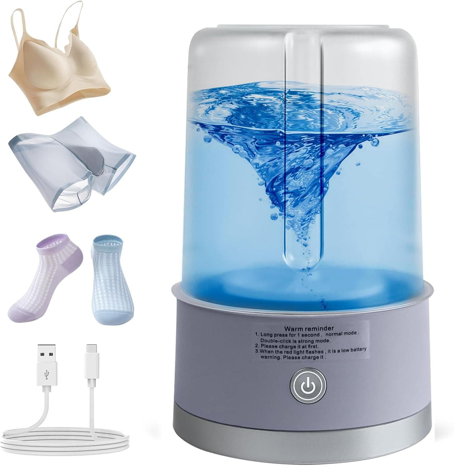 Portable Mini Washing Machine | Compact Deep Cleans Underwear 1.5L