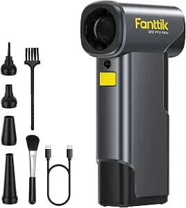 Fanttik B10 Pro Max Electric Air Duster, 130000RPM Brushless Motor, Compressed Air Duster, 6 Gears Adjustable, One-tap Booster, 28.8Wh Rechargeable Battery, Electric Duster for PC, Car, House, Outdoor