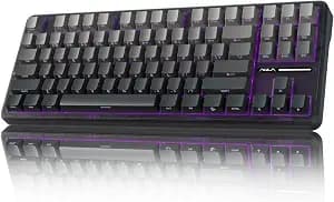 AULA F87 Pro Wireless Mechanical Keyboard,Tri-Mode BT5.0/2.4GHz/USB-C Hot Swappable Custom Keyboard,Pre-lubed Switches,Side Printed PBT Keycaps,75% TKL RGB Backlit Gaming Keyboards