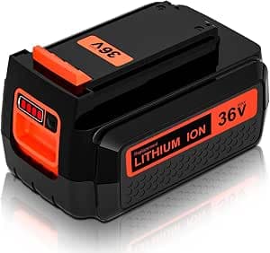 Dosctt 2500mAh Replacement Battery for Black Decker 36V Battery LBX2040 LBX36 BL2536-XJ BL20362-XJ BL20362 BL2536 LBXR36 LBX1540 LBX2540 with LED Indicator