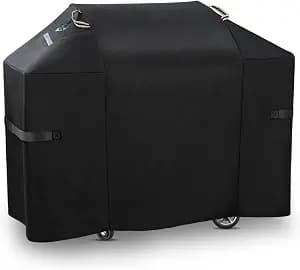 KINGLY Heavy Duty 48 Inch Grill Cover for Weber Spirit 200 and Spirit II 200 Series,600D Waterproof Fade Resistant 48 Inch BBQ Gas Grill Cover for Outdoor Grill with Straps,Compared to Weber 7138