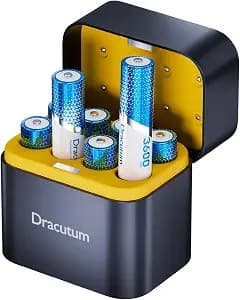 Rechargeable AA Batteries - 3600mWh 2000+ Cycles 1.5V Rechargeable Lithium AA Battery with Charger, Long Lasting Doubel A Batteries 8-Pack