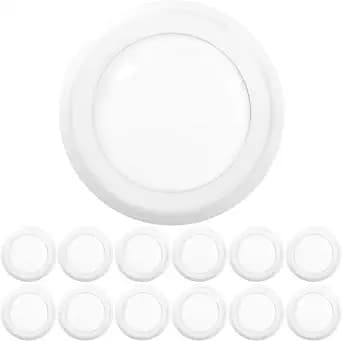 Sunco Lighting 12 Pack 5/6” LED Disk Lights Flush Mount Ceiling Light Fixture Recessed 6000K Daylight Deluxe, 100W Equivalent 15W, 1050LM, Dimmable Low Profile Surface Mount ETL.