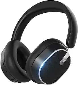 Hybrid Active Noise Cancelling Bluetooth Headphones, Bluetooth 6.0 Over Ear Wireless Headphones with 60H Playtime, Hi-Res Audio, Deep Bass, Memory Foam Ear Cups