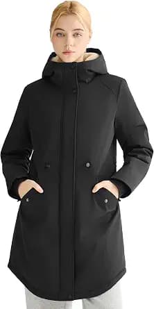 Orolay CHIIONE Winter Coat for Women Thicken Fleece Lined Parka Waterproof Long Warm Puffer Jacket Hooded with Pockets