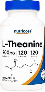 Nutricost L-Theanine 200mg, 120 Capsules, Double Strength - Non-GMO, Gluten Free