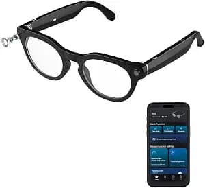 AI Smart Glasses with 8MP Camera, Continuous 12-Min 1200P Video Recording, Real-Time Translation & Voice Assistant, Open-Ear Bluetooth Audio for Vlogging, Travel & Meetings