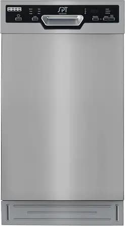SPT SD-9254SSA 18″ Wide Built-In Stainless Steel Dishwasher w/Heated Drying, ENERGY STAR, 6 Wash Programs, 8 Place Settings and Stainless Steel Tub