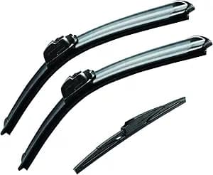 MOTIUM Premium All-Season Windshield Wiper Blades for Toyota Prius 2004-2009, 2 front and 1 rear (pack of 3) (26"+18"+16")