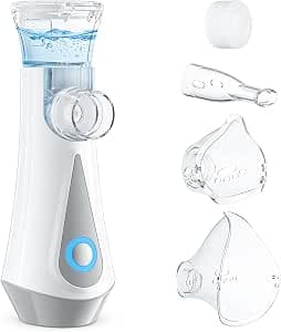 Ultra Quiet Inhaler for Adults, Children, Particle Size 1-5µm, Adjustable Spray, Rechargeable Inhaler