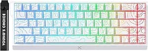 JOMKIZ MCHOSE ACE 68 Pro Wired Magnetic Switch Mechanical Gaming Keyboard, Rapid Trigger 60% Hall Effect Keyboard, Hyper-Fast Adjustable Actuation, 8K Hz Polling Rate, RGB HotSwap, for PC/Mac, White