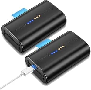 anegine Extra Outdoor Camera Battery Pack 8000mAh with USB-C Charging Cable for SimpliSafe Wireless Outdoor Security Cameras (2-Pack)