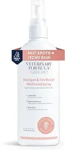 Veterinary Formula Clinical Care Hot Spot & Itch Relief Medicated Spray, 8oz – Easy to Use Spray for Dogs & Cats – Helps Alleviate Sensitive Skin, Scratching, and Licking of Coat (1 Pack)