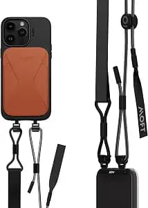 MOFT Phone Lanyard, Universal Adjustable Detachable Crossbody Long Lanyard with Phone Patch, Compatible with Most Smartphones, Length up to 150cm, Jet Black