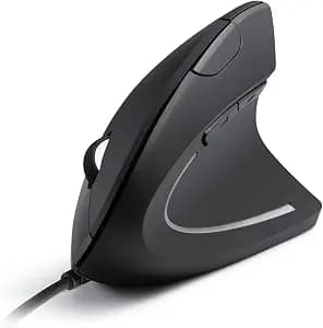 Anker USB Wired Vertical Mouse, Ergonomic Mouse for Computer and Laptops | Vertical Mouse with 5 Buttons, 1000/1600 DPI, Optical Technology, USB Corded for Computer and Laptop, Black