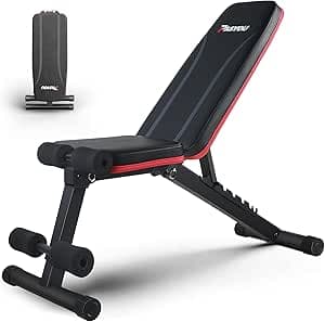 PASYOU Adjustable Weight Bench Full Body Workout Multi-Purpose Foldable Exercise Workout Bench for Home Gym Incline Decline