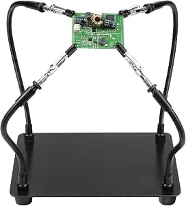 Third Hand Soldering, Model Making Accessories, tonhui Soldering PCB Holder Tool, Four Arms Helping Hands Craft Jewellery Hobby Workshop Helping Station