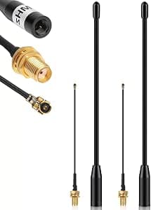 2 Pack 868 MHz Antenna, 10dBi Gain for Meshtastic LoRa Long Range Soft Whip Antenna, 17 cm Omni SMA Plug, Black