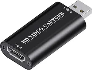 VIXLW 4K HDMI Video Capture Card, Game Audio Adapter, HDMI to USB 2.0 Capture Card for Streaming Gaming Recording, Cam Link Card for Windows Mac OS Camera Nintendo Switch X Box OBS