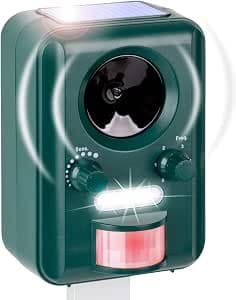 Voss.sonic 2000 ultrasonic repellent, solar powered and flash against cats, dogs, martens, animal repellent, cat repellent, dog repellent, marten repellent; German manufacturer