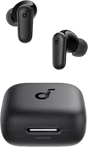 Soundcore P30i Wireless Bluetooth Headphones with Noise Cancelling by Anker, Powerful and Intelligent Noise Cancellation, Powerful Bass, 45 Hours, 2 in 1 Case and Mobile Stand, IP54