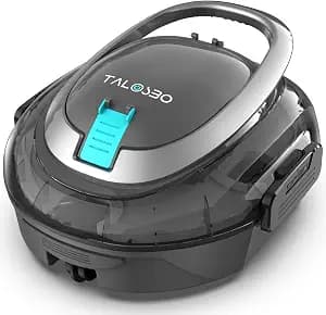 [2026 New] TALOSBO S2 Robotic Pool Cleaner – Dual-Layer Filtration, 90-Min Runtime, Powerful Cordless Pool Vacuum for Above-Ground & Flat Pools, Efficient Debris Removal & Auto-Parking Design