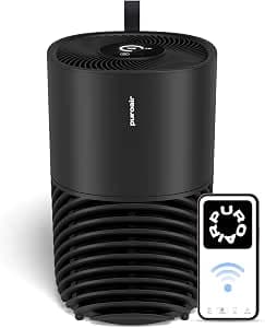 PuroAir 130i HEPA Air Purifiers for Home Pets - Covers Up To 600 Sq Ft - Filters Up To 99.9% of Pollutants, Smoke, Pollen, Dust - Quiet HEPA Air Filter - Air Purifiers for Bedroom