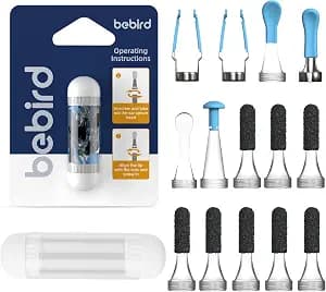 Bebird Original Ear Camera Replacement Tips, 14pcs Silicone Ear Spoon Accessories Only Compatible with Bebird Earsight Plus D39R, R37R, B31R & R1 Ultra